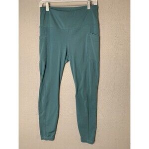 Yogalicious Lux Legging Womans Size Large Green Yoga Athleisure Pocket
